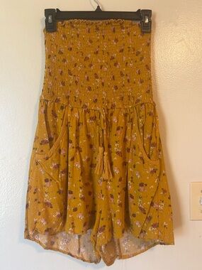 Flowy Smocked L Romper Boho Dainty Hippie Festival Fairycore Bold Breezy